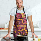 Brisbane Broncos Apron Aboriginal Pattern with Graffiti Style Design