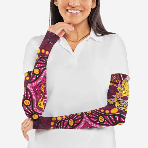 Brisbane Broncos Arm Sleeves Aboriginal Pattern with Graffiti Style Design