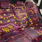 Brisbane Broncos Back Car Seat Cover Aboriginal Pattern with Graffiti Style Design