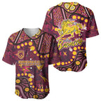 Brisbane Broncos Baseball Jersey Aboriginal Pattern with Graffiti Style Design