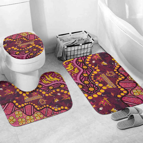 Brisbane Broncos Bathroom Set Aboriginal Pattern with Graffiti Style Design