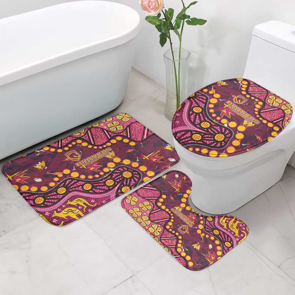 Brisbane Broncos Bathroom Set Aboriginal Pattern with Graffiti Style Design