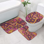 Brisbane Broncos Bathroom Set Aboriginal Pattern with Graffiti Style Design