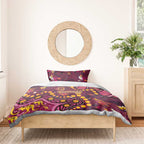 Brisbane Broncos Bedding Set Aboriginal Pattern with Graffiti Style Design