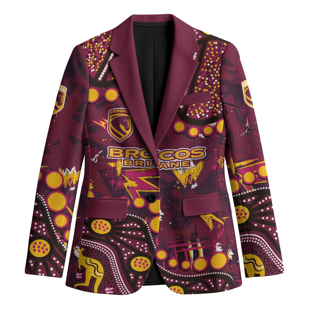 Brisbane Broncos Blazer Aboriginal Pattern with Graffiti Style Design