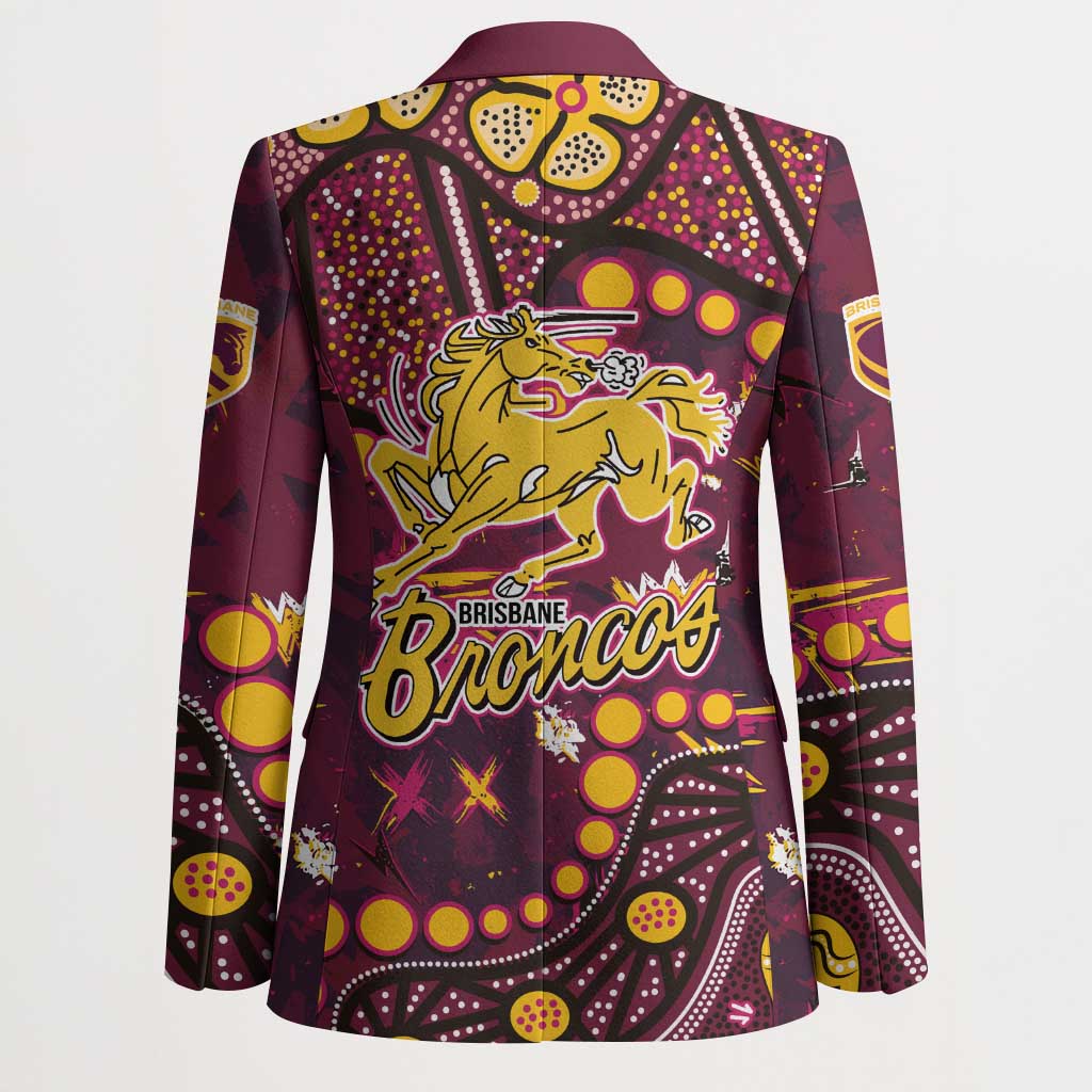 Brisbane Broncos Blazer Aboriginal Pattern with Graffiti Style Design