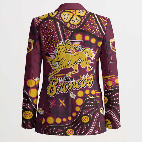 Brisbane Broncos Blazer Aboriginal Pattern with Graffiti Style Design