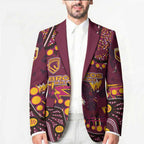 Brisbane Broncos Blazer Aboriginal Pattern with Graffiti Style Design