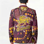 Brisbane Broncos Blazer Aboriginal Pattern with Graffiti Style Design