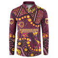 Brisbane Broncos Button Sweatshirt Aboriginal Pattern with Graffiti Style Design
