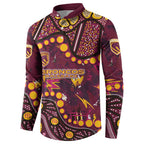 Brisbane Broncos Button Sweatshirt Aboriginal Pattern with Graffiti Style Design