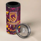 Brisbane Broncos 4 in 1 Can Cooler Tumbler Aboriginal Pattern with Graffiti Style Design