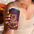 Brisbane Broncos 4 in 1 Can Cooler Tumbler Aboriginal Pattern with Graffiti Style Design