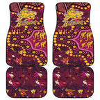 Brisbane Broncos Car Mats Aboriginal Pattern with Graffiti Style Design