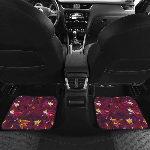 Brisbane Broncos Car Mats Aboriginal Pattern with Graffiti Style Design