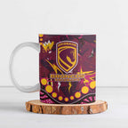 Brisbane Broncos Ceramic Mug Aboriginal Pattern with Graffiti Style Design