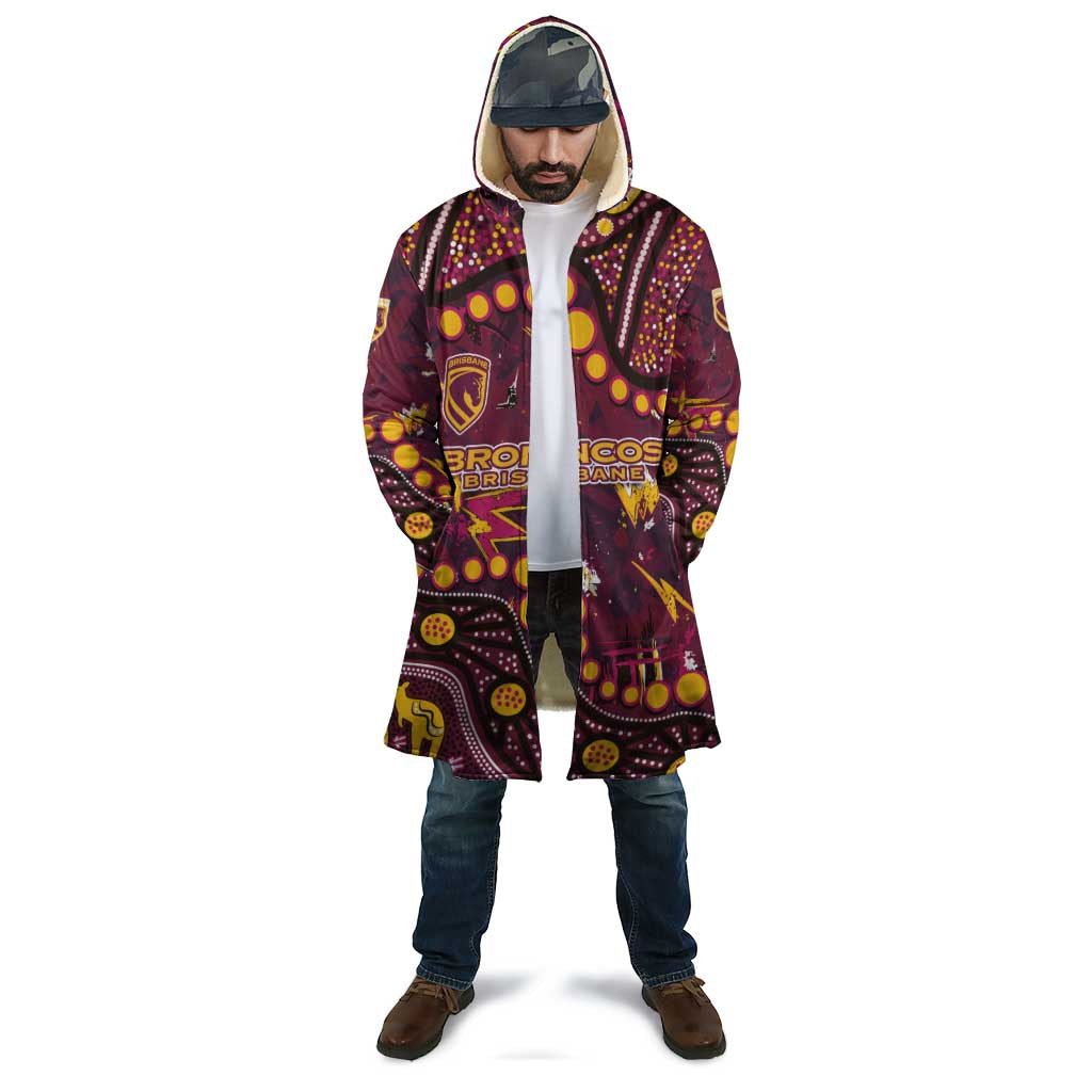 Brisbane Broncos Cloak Aboriginal Pattern with Graffiti Style Design