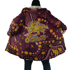 Brisbane Broncos Cloak Aboriginal Pattern with Graffiti Style Design