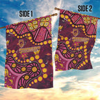 Brisbane Broncos Garden Flag Aboriginal Pattern with Graffiti Style Design