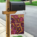 Brisbane Broncos Garden Flag Aboriginal Pattern with Graffiti Style Design