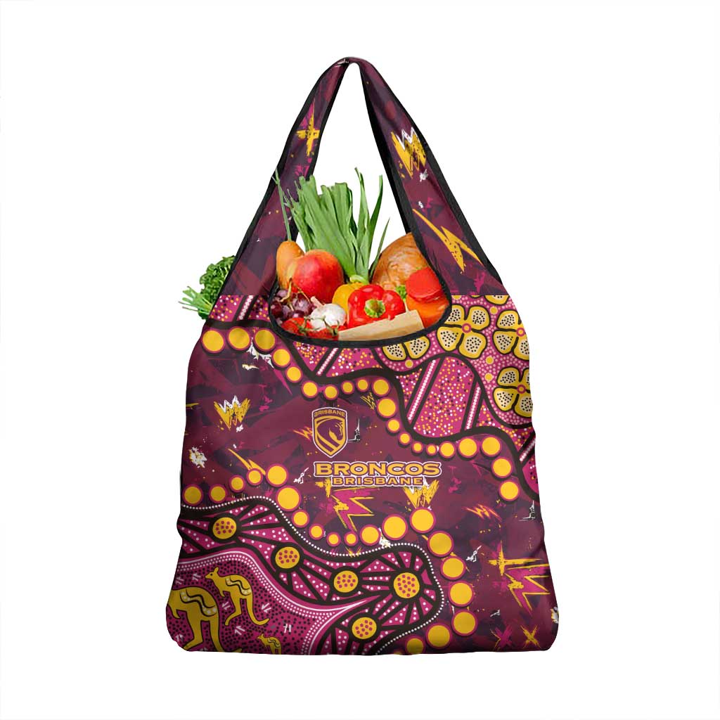 Brisbane Broncos Grocery Bag Aboriginal Pattern with Graffiti Style Design