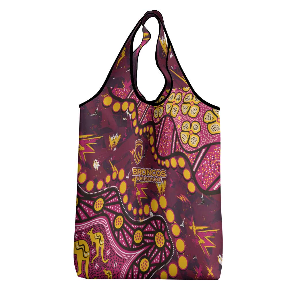 Brisbane Broncos Grocery Bag Aboriginal Pattern with Graffiti Style Design