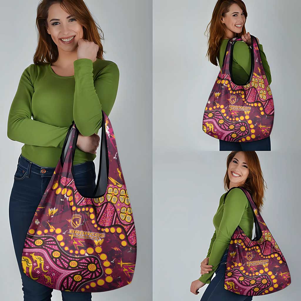 Brisbane Broncos Grocery Bag Aboriginal Pattern with Graffiti Style Design