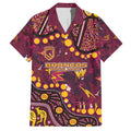 Brisbane Broncos Hawaiian Shirt Aboriginal Pattern with Graffiti Style Design
