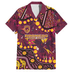 Brisbane Broncos Hawaiian Shirt Aboriginal Pattern with Graffiti Style Design