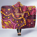 Brisbane Broncos Hooded Blanket Aboriginal Pattern with Graffiti Style Design