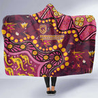 Brisbane Broncos Hooded Blanket Aboriginal Pattern with Graffiti Style Design