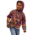 Brisbane Broncos Kid Hoodie Aboriginal Pattern with Graffiti Style Design