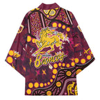 Brisbane Broncos Kimono Aboriginal Pattern with Graffiti Style Design