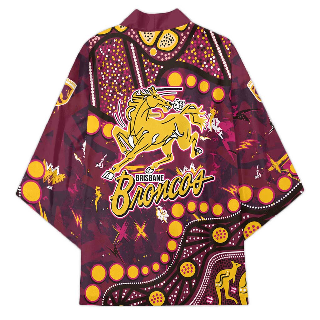 Brisbane Broncos Kimono Aboriginal Pattern with Graffiti Style Design