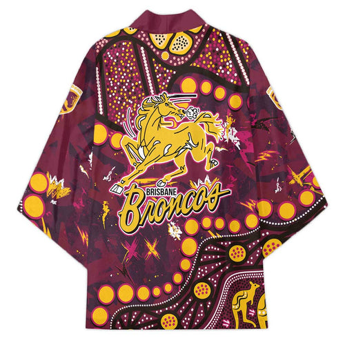Brisbane Broncos Kimono Aboriginal Pattern with Graffiti Style Design