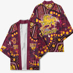 Brisbane Broncos Kimono Aboriginal Pattern with Graffiti Style Design