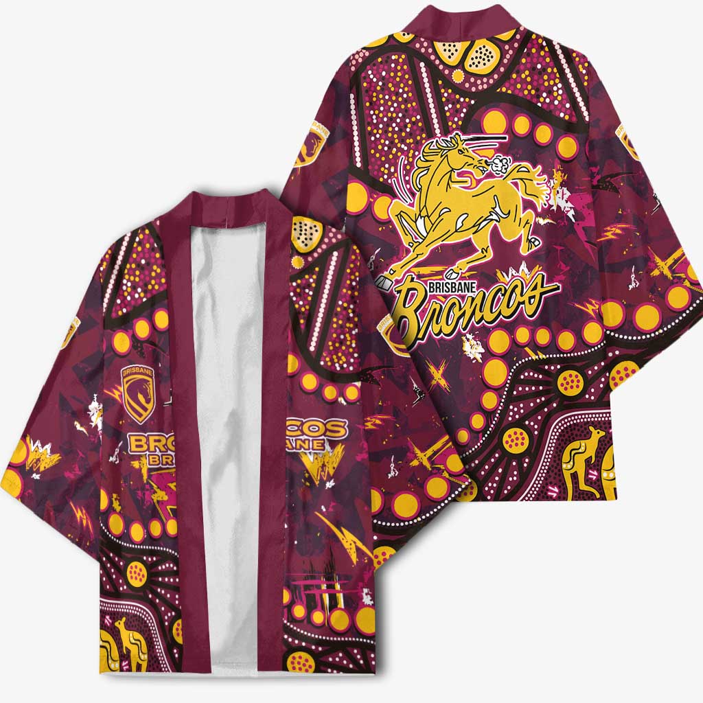 Brisbane Broncos Kimono Aboriginal Pattern with Graffiti Style Design