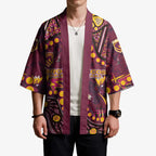 Brisbane Broncos Kimono Aboriginal Pattern with Graffiti Style Design
