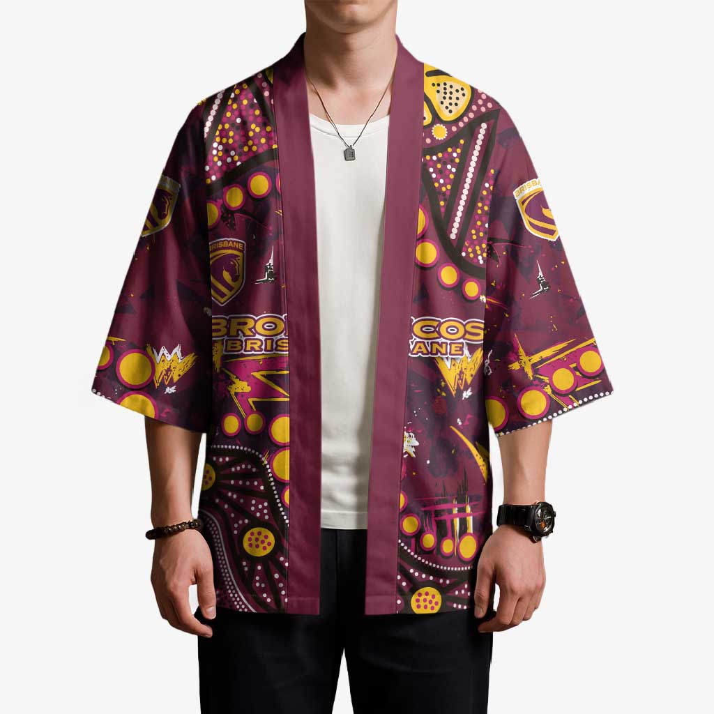 Brisbane Broncos Kimono Aboriginal Pattern with Graffiti Style Design