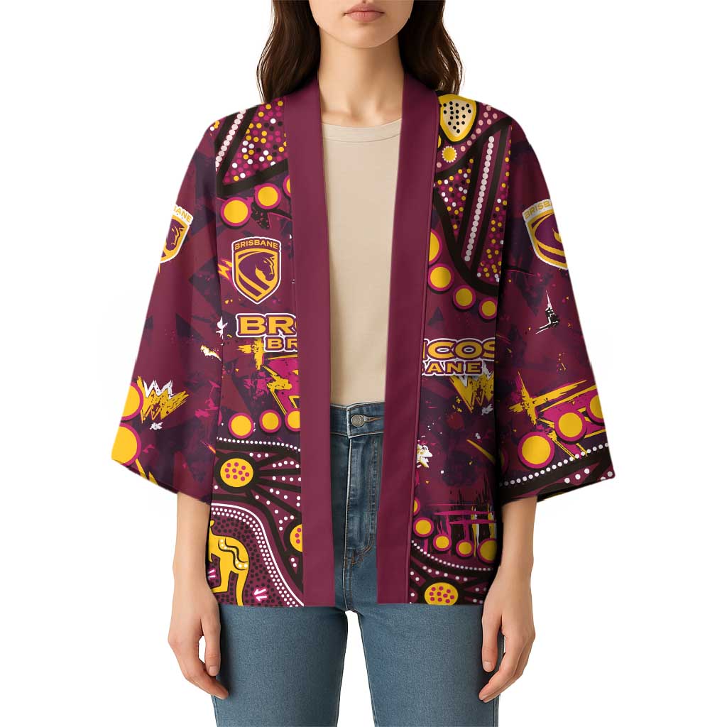 Brisbane Broncos Kimono Aboriginal Pattern with Graffiti Style Design