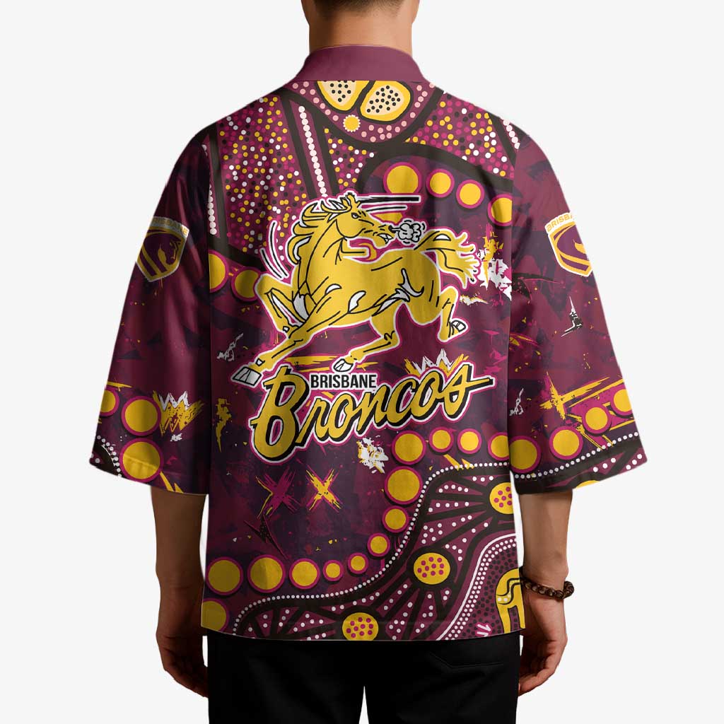Brisbane Broncos Kimono Aboriginal Pattern with Graffiti Style Design