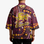 Brisbane Broncos Kimono Aboriginal Pattern with Graffiti Style Design