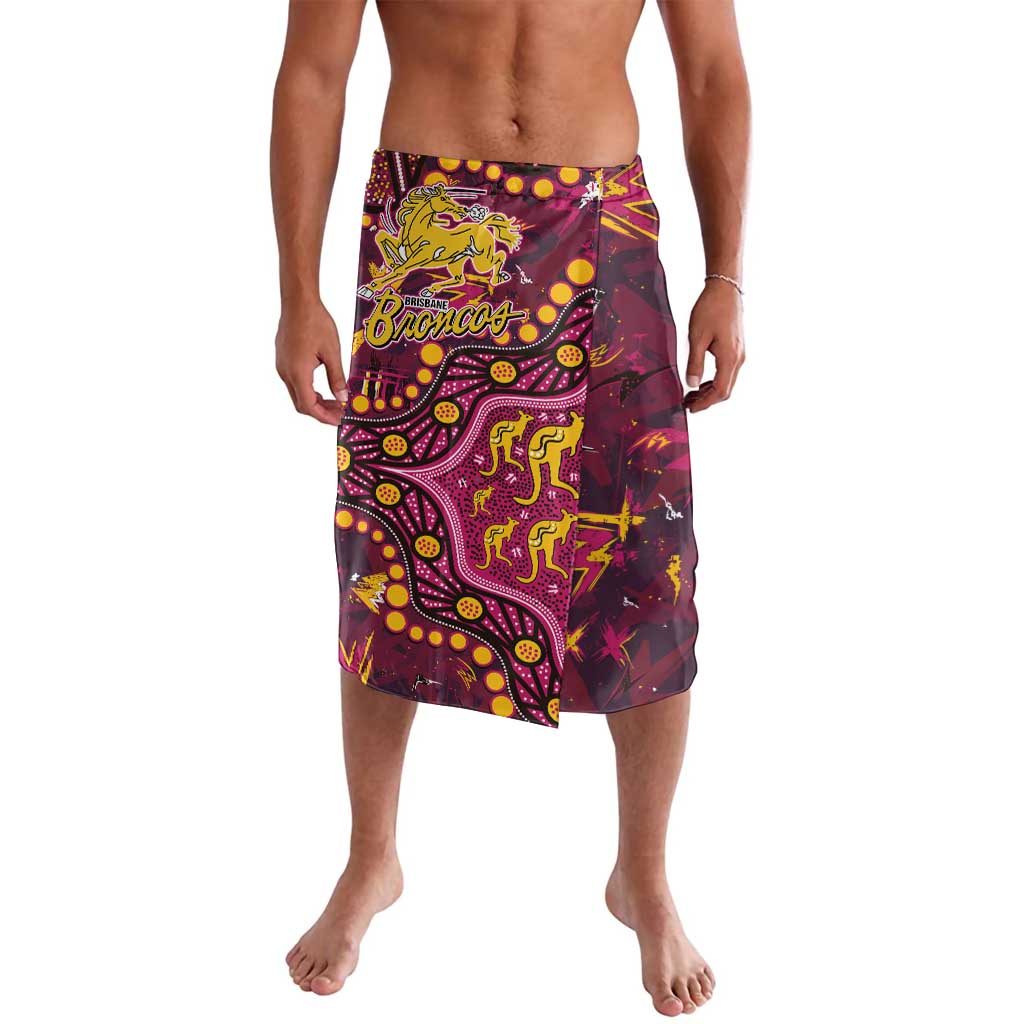 Brisbane Broncos Lavalava Aboriginal Pattern with Graffiti Style Design
