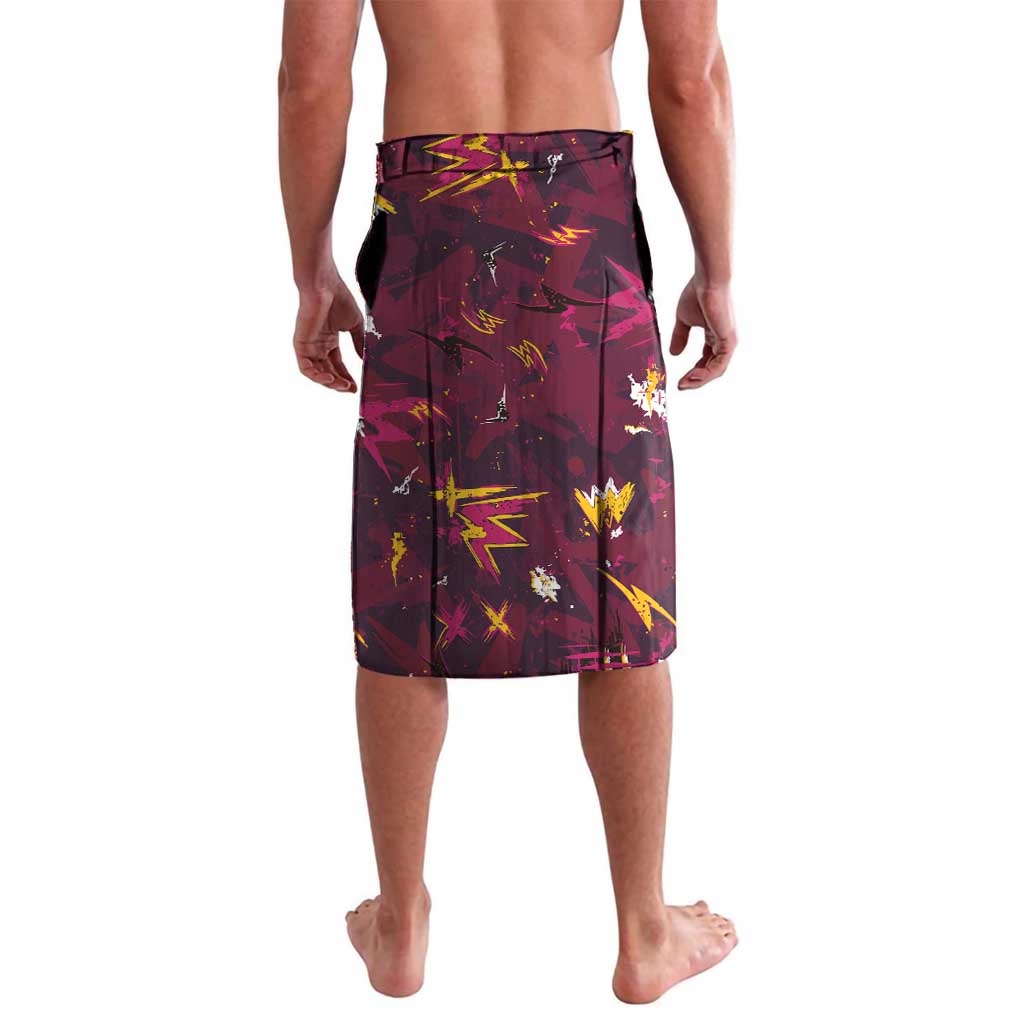 Brisbane Broncos Lavalava Aboriginal Pattern with Graffiti Style Design