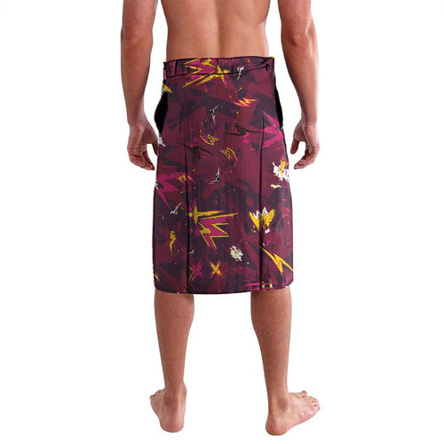 Brisbane Broncos Lavalava Aboriginal Pattern with Graffiti Style Design