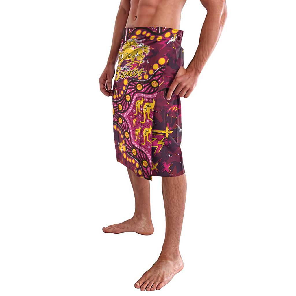 Brisbane Broncos Lavalava Aboriginal Pattern with Graffiti Style Design