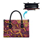 Brisbane Broncos Leather Bag Aboriginal Pattern with Graffiti Style Design