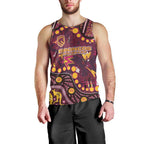 Brisbane Broncos Men Tank Top Aboriginal Pattern with Graffiti Style Design