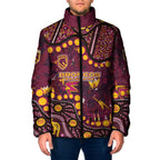 Brisbane Broncos Padded Jacket Aboriginal Pattern with Graffiti Style Design