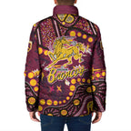Brisbane Broncos Padded Jacket Aboriginal Pattern with Graffiti Style Design